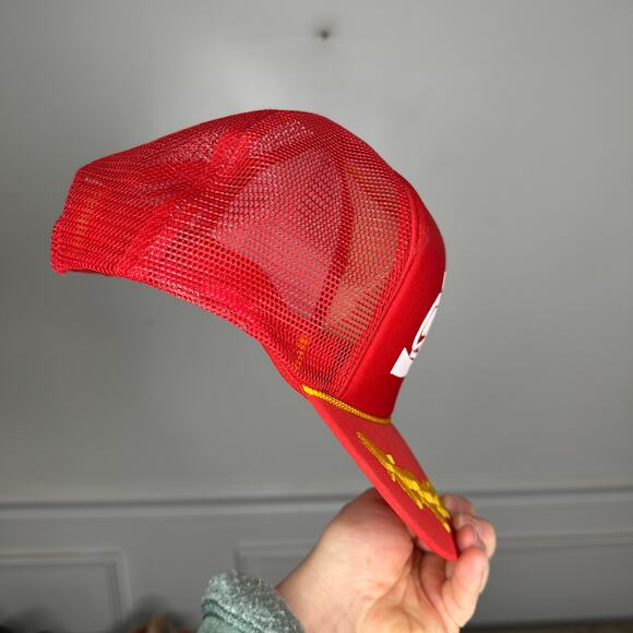 Vintage 1980s Coca-Cola Classic Scrambled Eggs Embroidered Red Trucker Hat - Picture 11 of 12